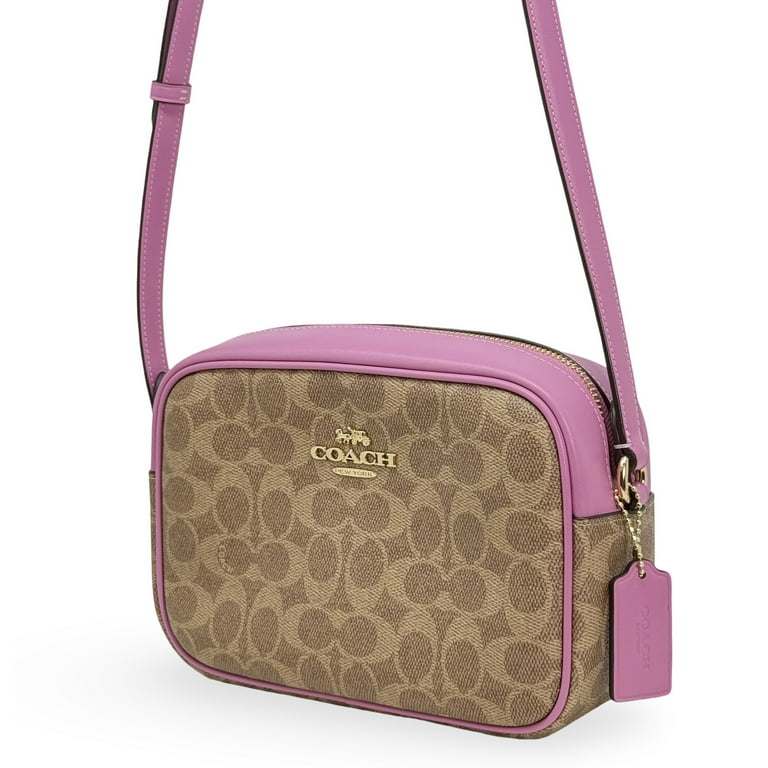 Coach Women's Jamie Top Zip Camera Crossbody Bag in Signature