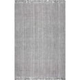 thumbnail image 1 of Nuloom 2'6 x 8' Hand Woven Chunky Loop Jute Rug in Gray, 1 of 4