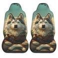 thumbnail image 2 of Fotbe Forest Maple Leaf Husky Pattern Automotive Seat Covers for Cars Trucks and SUVs – Car Seat Covers for Front Seats,Protective Seat Covers,Vehicle Seat Covers, Set of 2, 2 of 9