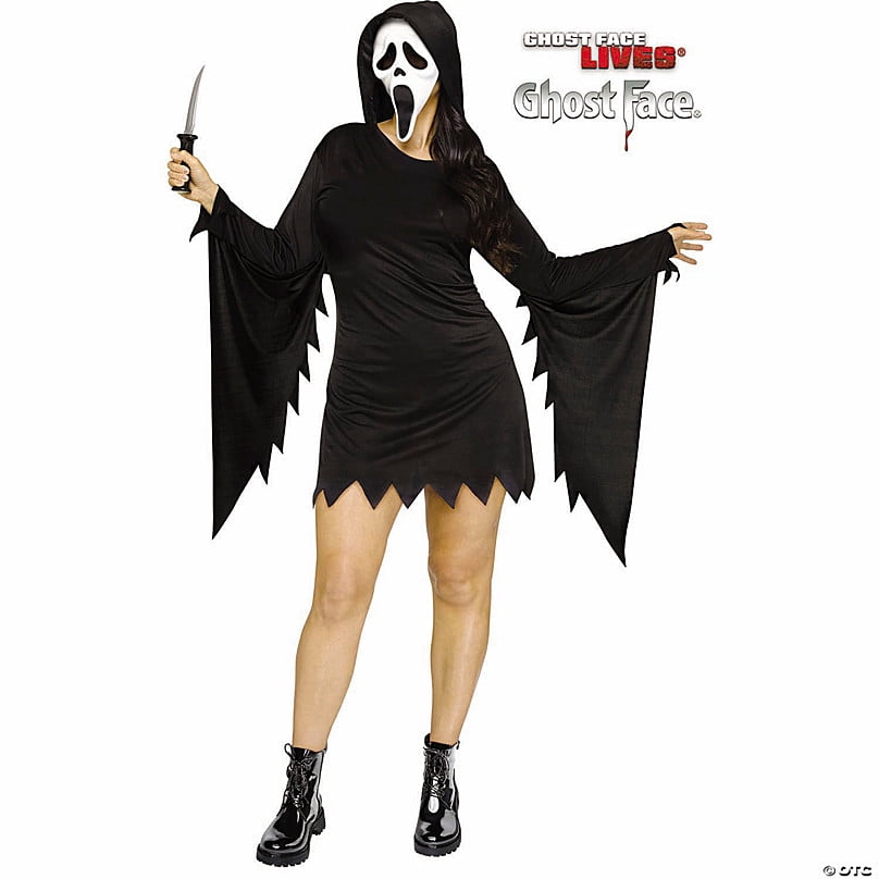 Scream Ghost Face Lives Women's Scary Horror Hockey Jersey Dress Halloween Costume Adult Medium 8-10