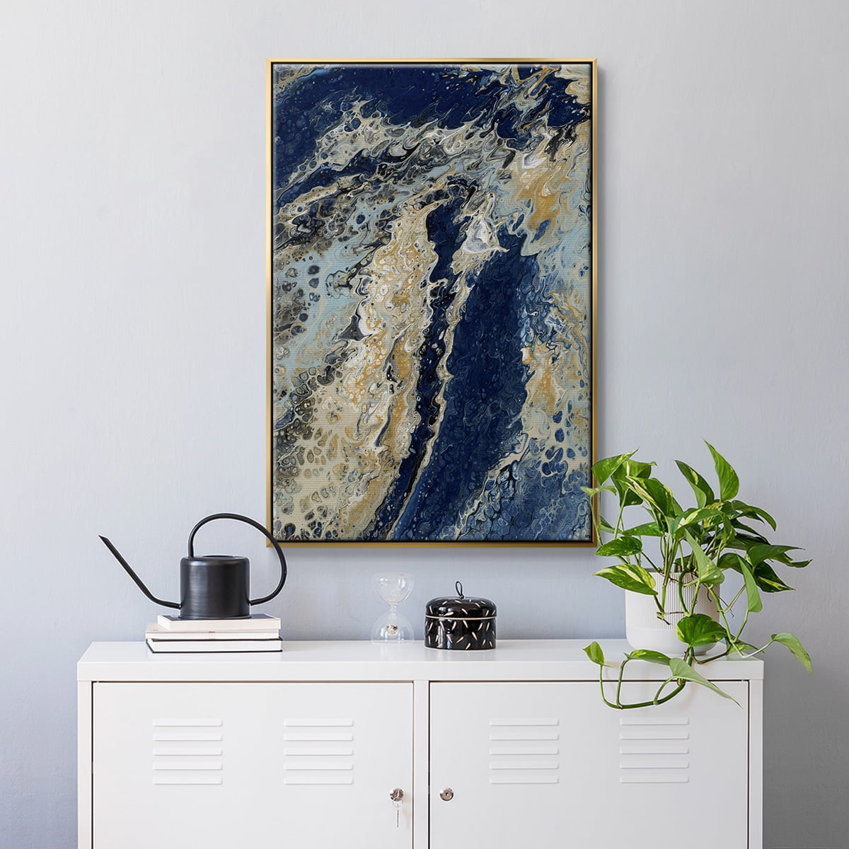 C39 Framed Premium Gallery Wrapped Canvas - Ready to Hang - 27 x 41 - Gold Floating Frame