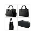thumbnail image 2 of Gustave PU Leather Shoulder Tote Bag Crossbody Purses and Handbags Fashion Large Capacity Top Handle Satchel Bags for Women Ladies "Black", 2 of 9