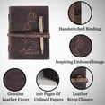 thumbnail image 4 of Madosh, Genuine Leather Handmade Journal Brown Writing Notebook Bound Daily Notepad For Men & Women, 4 of 5