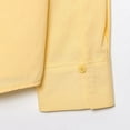 thumbnail image 5 of FRSASU Womens Fall/Winter Shirt Casual Turndown Collar Long Sleeve Linen Button Down Loose Blouse Tops Yellow XS(XS), 5 of 7