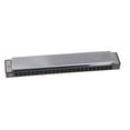thumbnail image 2 of Swan Tremolo Harmonica Mouth Organ 24 Double Holes with 48 Reeds Key of C Free Reed Wind Instrument with Case Silver, 2 of 7