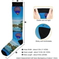 thumbnail image 3 of FREEAMG High Elasticity Compression Socks, High Knee Socks Adult Universal Leisure Relieve Fatigue,Hot Air Balloons Travel Daily with Running (1 Pair), 3 of 7