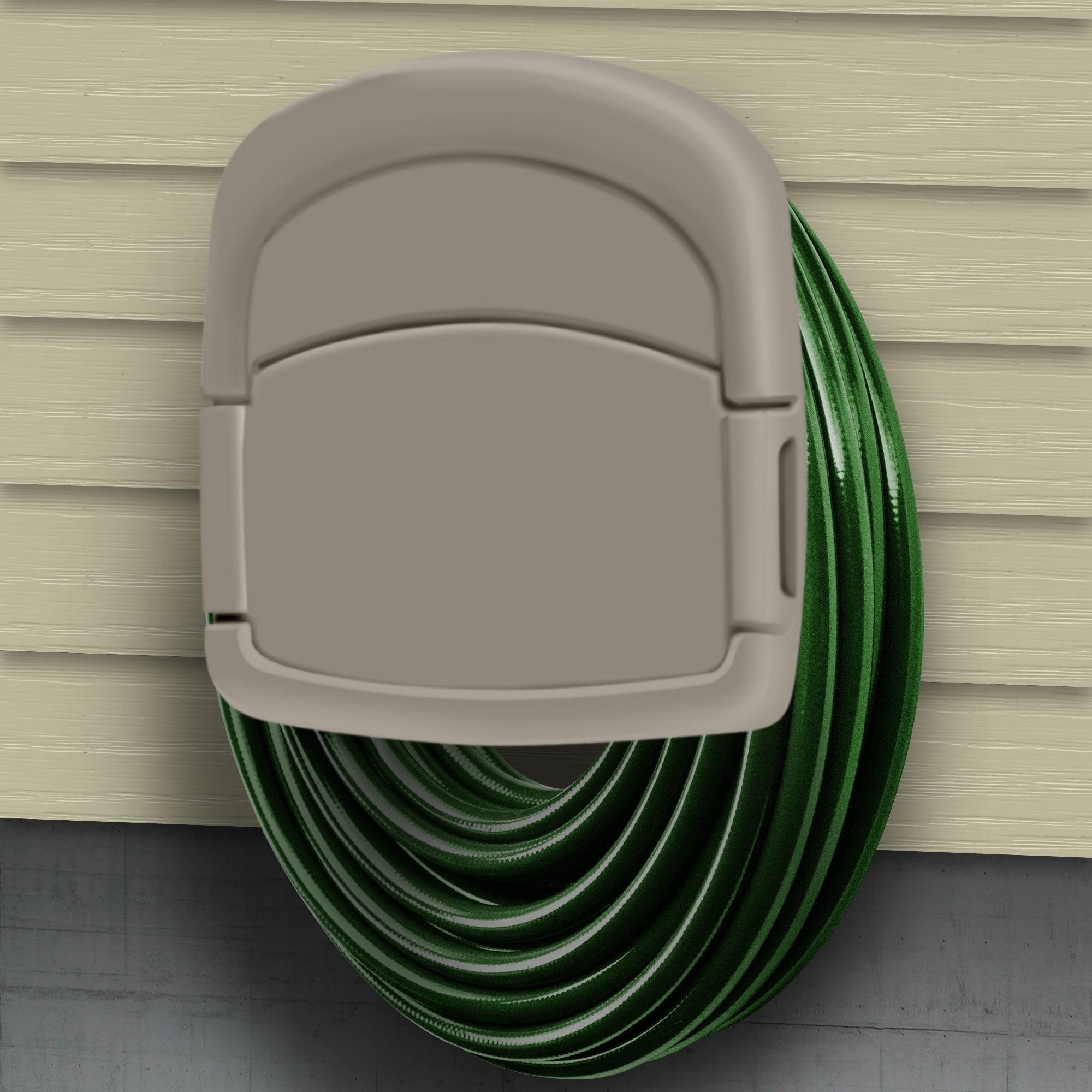 Wall Mounted Garden Hose Storage Caddy 150 Foot Capacity For