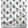 thumbnail image 1 of Soimoi Silk Fabric Leaves & Floral Block Print Fabric by The Yard 42 Inch Wide, 1 of 3
