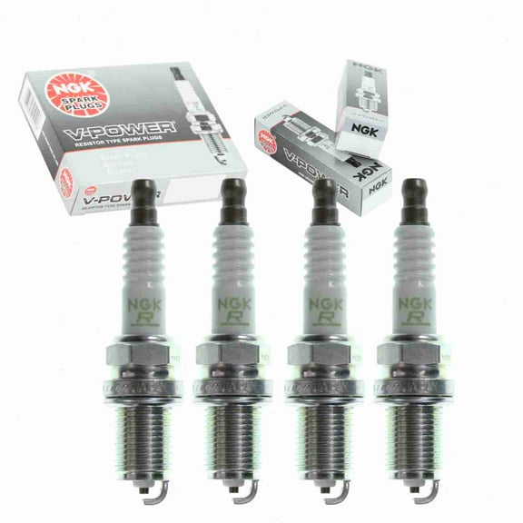4 pc NGK 2391 V-Power Spark Plugs for 1765236 3143 98079-5514J K16PR-L11 Ignition Wire Secondary Fits select: 1996-2002 ACURA 3.5RL, 1996-2002 HONDA PASSPORT