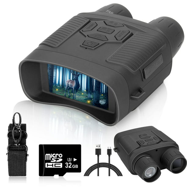 SuntekCam Night Vision Goggles Night Vision Binoculars with 32GB SD Card 36MP/4K 5x Zoom Suitable for Hunting at Night and Taking Pictures and Videos in Dark Environments