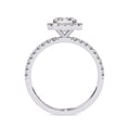 thumbnail image 4 of 1.80 CT Radiant Cut Wedding Anniversary Ring 10k White Gold With Halo Style Anniversary Ring, Lab Grown Diamond Ring For Women, 4 of 5