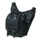 thumbnail image 3 of Bolso Bandolera de Hombro KAUKKO FH03-1-Black Vintage de Lona y Cuero, 3 of 5