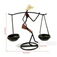 thumbnail image 3 of Nordic Metal Candlestick Abstract Character Burdened Girl Sculpture Candle Holder Handmade Figurines Home Decoration, 3 of 4