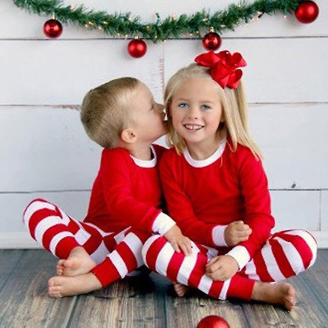 Pyjamas de Noël Assortis pour la Famille Adultes Enfants Ensemble de Nuit Rayé Pjs Jb Jb