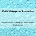 thumbnail image 5 of Aqua Blue Extra Long Waterproof Shower Curtain Liner 71x79 Inches, 5 of 8