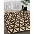 thumbnail image 3 of Ahgly Company Machine Washable Indoor Square Transitional Black Brown Area Rugs, 8' Square, 3 of 7