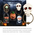 thumbnail image 4 of Inteprter Timbre de calavera de Halloween, interesante adorno de casa embrujada, diseño de escena DIY, decoración de terror, adornos para puerta, Kits de decoración para fiestas Blanco Inteprter HA068191-01B, 4 of 6