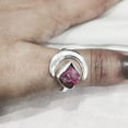 thumbnail image 5 of Natural Ruby Ring, Rough Ruby Ring, July Birthstone, Crescent Moon Adjustable Ring, 925 Sterling Silver, Womens Ring, Christmas, Thanksgiving, Handmade, Statement Jewelry, Raw Gemstone Jewelry, 5 of 5