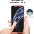 thumbnail image 3 of Mignova [Camera Armor] iPhone 11 Screen Protector Glass, Front & Back 9H Hardness Tempered Glass Screen Protector [Titanium Edge] Anti-Scratch 0.26mm HD for iPhone 11 6.1 Inch(Red), 3 of 7