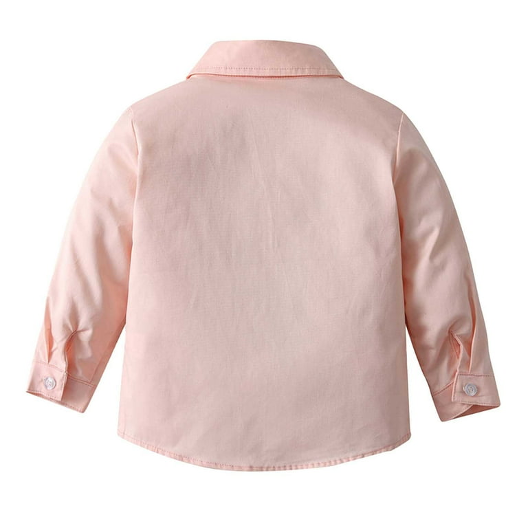 Baby Girls' Button Down Shirts Pink Dress Shirt for Boys Formal Outfit  School Shirt for Toddler Boy 6-12 Months - Walmart.com