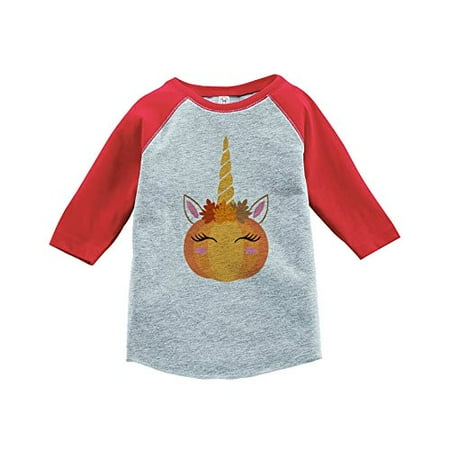 

7 ate 9 Apparel Girl s Fall Unicorn Red Baseball Tee