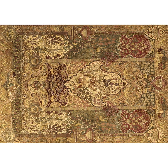 Ahgly Company Indoor Rectangle Persian Brown Traditional Area Rugs, 5' x 7'
