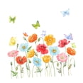 thumbnail image 4 of 2 piezas Flores Pegatinas de pared de calcomanías de pared de mariposas para baño de jardín de infantes, 4 of 9