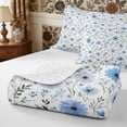 thumbnail image 4 of Manfei Botanical Flower Quilt Full 3-Piece,Spring Garden Full Bedspread Sets,1 Coverlet and 2 Pillowcases, 4 of 7