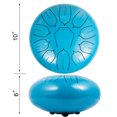 thumbnail image 2 of VEVOR Steel Tongue Drum 11 Notes 10 Inches Dia Lotus type Tongue Drum Sky Blue Handpan Drum Notes Percussion Instrument Steel Drums Instruments with Bag, Book, Mallets,Mallet Bracket, 2 of 9
