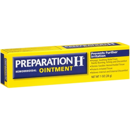 Preparation H Hemorrhoid Symptom Treatment Ointment (1.0 Ounce), Itching, Burning & Discomfort Relief, (Best Medicine For Hemorrhoids Over The Counter)