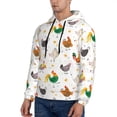 thumbnail image 3 of Lsque Funny Chicken Pattern Casual Men's Hoodie,Hooded Sweatshirt with Kangaroo Pocket,Pullover Hoodie-XX-Large, 3 of 7