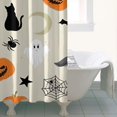 thumbnail image 4 of Beige Halloween Pumpkins Ghosts and Bats Shower Curtain 36"x72" ,Bathroom Decorative Shower Curtains Set with 12 Hooks,Modern Waterproof Washable Shower Curtain, 4 of 6