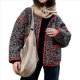 thumbnail image 3 of Chaqueta Acolchada Corta con Estampado Floral Vintage para Mujer, Chaqueta Corta Abierta Al Frente, Ropa de Abrigo Floral Pequeño Negro S, 3 of 10