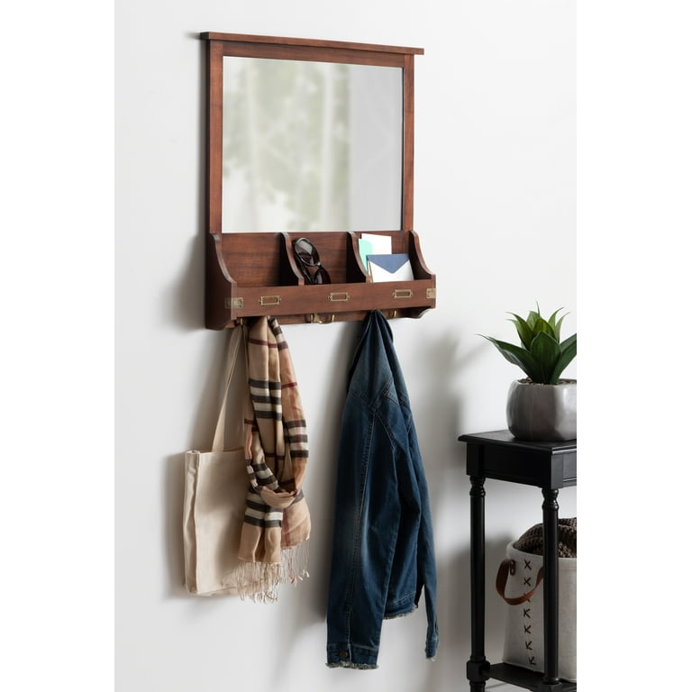 Kate and Laurel Stallard Decorative Wood Home Wall Organizer