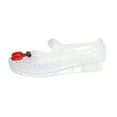 thumbnail image 4 of HOWPAY Jelly Mesh Ballet Flats for Women Closed Toe Hollow out Slip on Clear Jelly Shoes Casual Lightweight Summer Beach Sandals White 38, 4 of 9