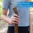 thumbnail image 2 of Bastón de madera natural RMS - Bastón de senderismo artesanal de 122 cm - Ideal para personas con discapacidad o movilidad reducida (mango acanalado, 122 cm), 2 of 5