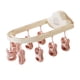 thumbnail image 1 of Rejilla para lavandería, rejilla de secado plegable montada en la pared con 8 clips, secadora de balcón para toallas, trapos, ropa interior, calcetine Rosa, 1 of 9