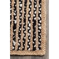 thumbnail image 5 of Natural Jute Rug with Black and White Cotton – Handwoven, Durable, Stylish Area Rug for Modern Home Décor Size - 10 x 10 Feet Round (300 cm x 300 cm), 5 of 5