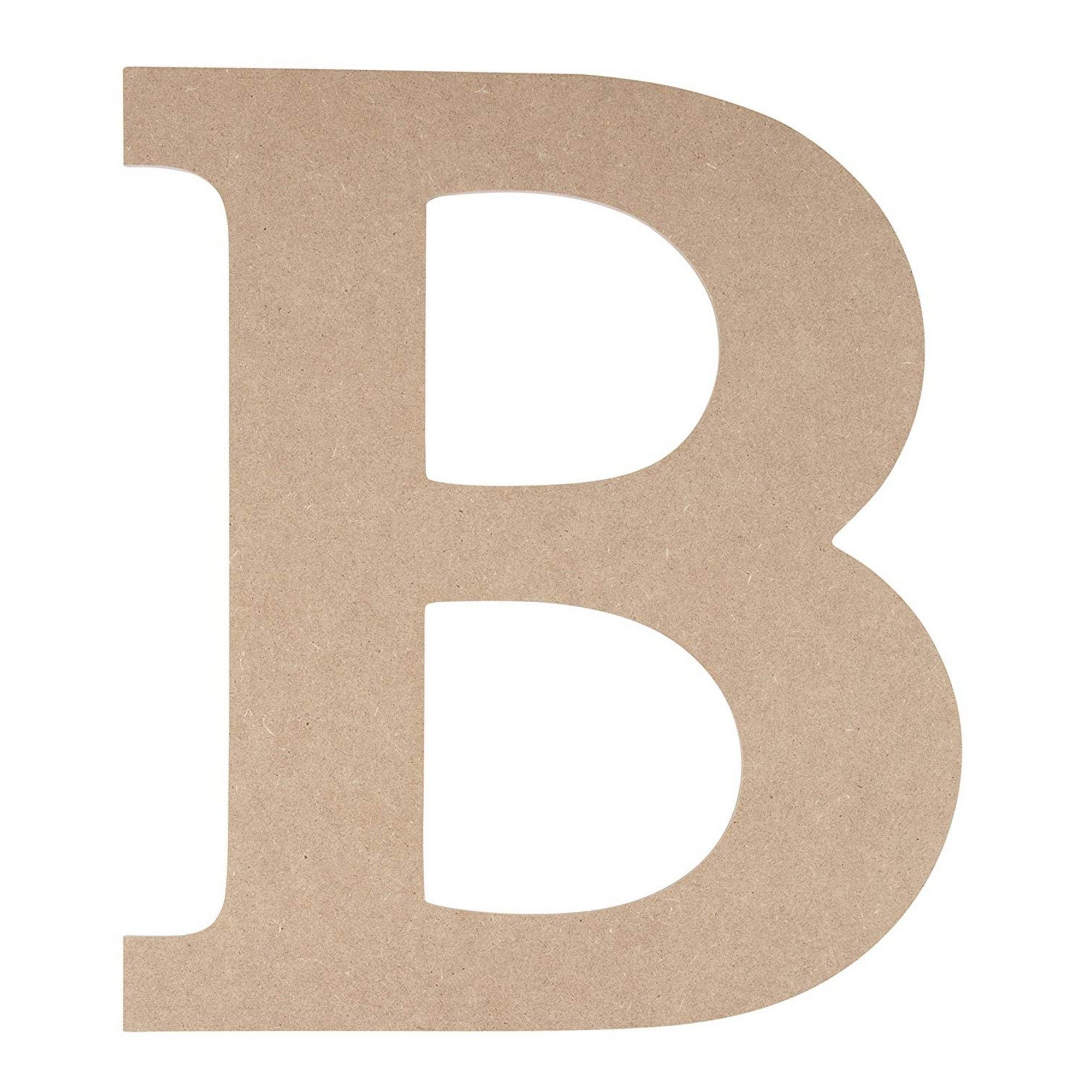 Wooden Greek Letter - Unfinished Wood Letter B for Beta, Paintable