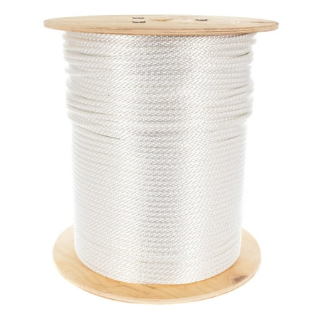 

Golberg Braided Nylon Rope with Galvanized Wire Core - High Tensile Strength Cable Halyard for Flagpoles - 5/16 Inch x 1000 Feet