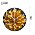 thumbnail image 2 of 12 Inch Wall Clock Battery Operated Silent Clock Decorative for Office, Kitchen, Outdoor, Living Room，Close Up of Yellow Sunflower Flower with Petals Amazing, 2 of 4