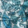 thumbnail image 5 of Ambesonne Paisley Valance Pack of 2, Ocean Stripe and Flower, 54"X12", Blue and White, 5 of 5