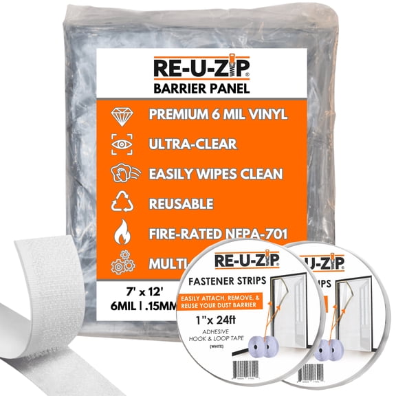 RE-U-ZIP Ultra-Clear Hook Loop Barrier Kit