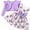 Lavender Purple Floral, variant on Aideaone Toddler Girls Dress Sleeveless Floral with Ruffle Cardigan 2 Piece Outfit Set 2-6T