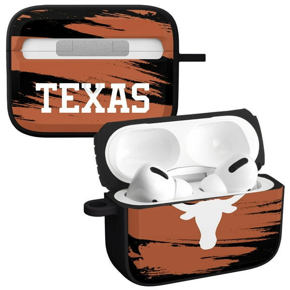 Texas Longhorns Paint Stripe HDX Case Cover Compatible with Apple AirPods Pro 1 & 2 by Affinity Bands