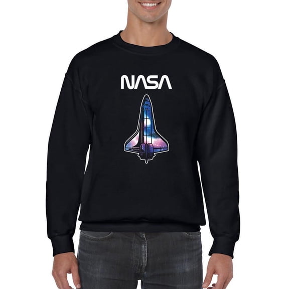 NASA Nasa Nebula Shuttle Silhouette Sweatshirt Men -NASA Designs, Male Small