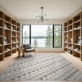 thumbnail image 2 of ODIKA 9'x12' Beige Gray Geometric Diamond Lattice Washable Area Rug Contemporary Abstract Triangle Mosaic Pattern for Great Room, Indoor Concept, Large Living Low Pile, Flatwoven, 2 of 7