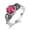 Red, variant on Vintage Skull Ring Black Gold Plated Copper Ring with Zircon Inlay Hand Polished European Retro Ring Skull Design Ring for Men and Women Stone 8mm