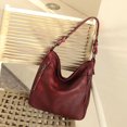 thumbnail image 3 of Bolso de mano de piel con doble cremallera y diseño de bolsillo, de nueva moda, de gran capacidad, sencillo, para todo, bolso cruzado de un solo hombro para mujer, 3 of 5