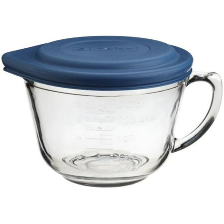 Imagine Glass Bowl - Anchor Hocking 2 Quart Glass Batter Bowl With Lid